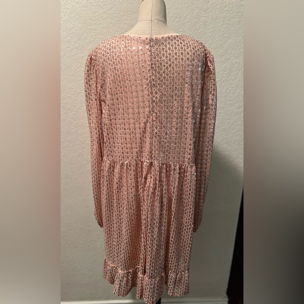 Rose Gold Sequin Dress - Picture 2 of 7